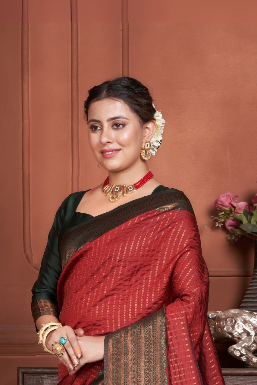 Janshi Silk Woven Kanjivaram Saree