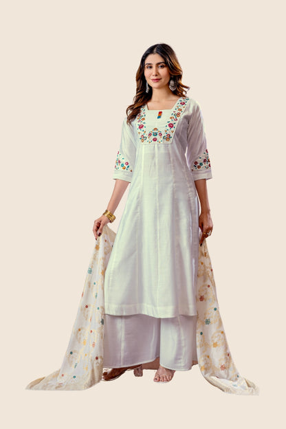 Elegant Kurti Plazo Dupatta Set