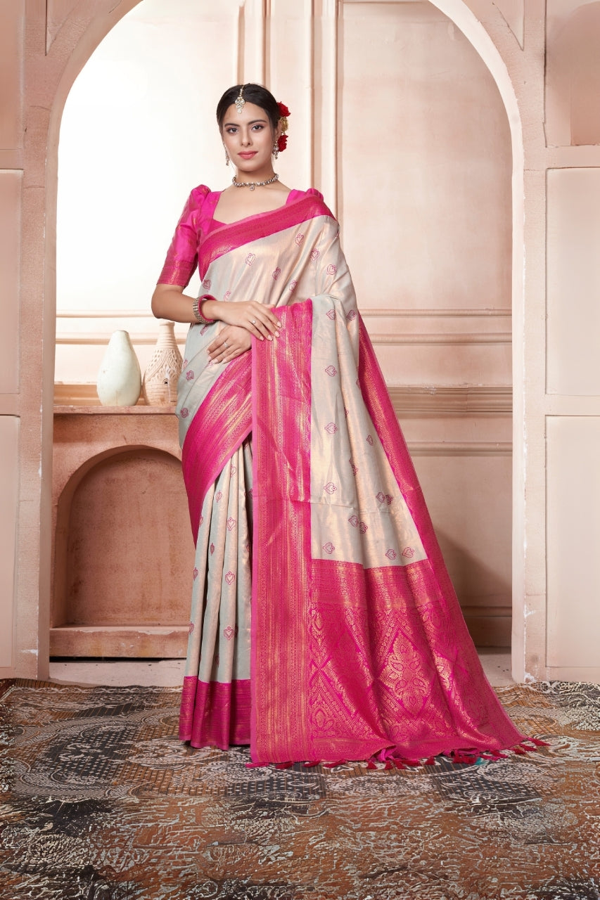 Akanksha Silk Woven Kanjivaram Saree
