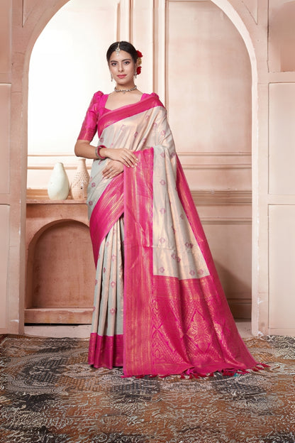 Akanksha Silk Woven Kanjivaram Saree