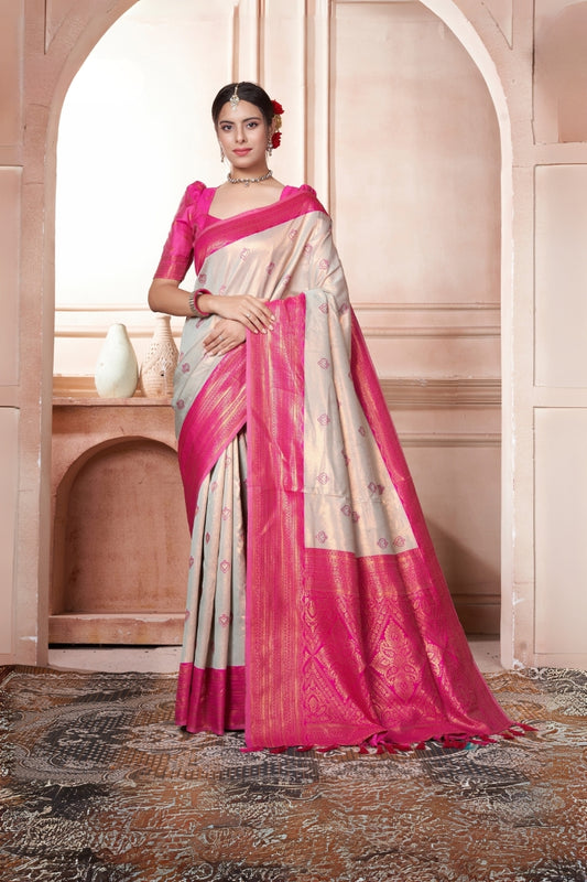 Akanksha Silk Woven Kanjivaram Saree