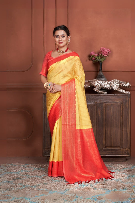 Janshi Silk Woven Kanjivaram Saree