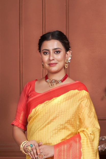 Janshi Silk Woven Kanjivaram Saree