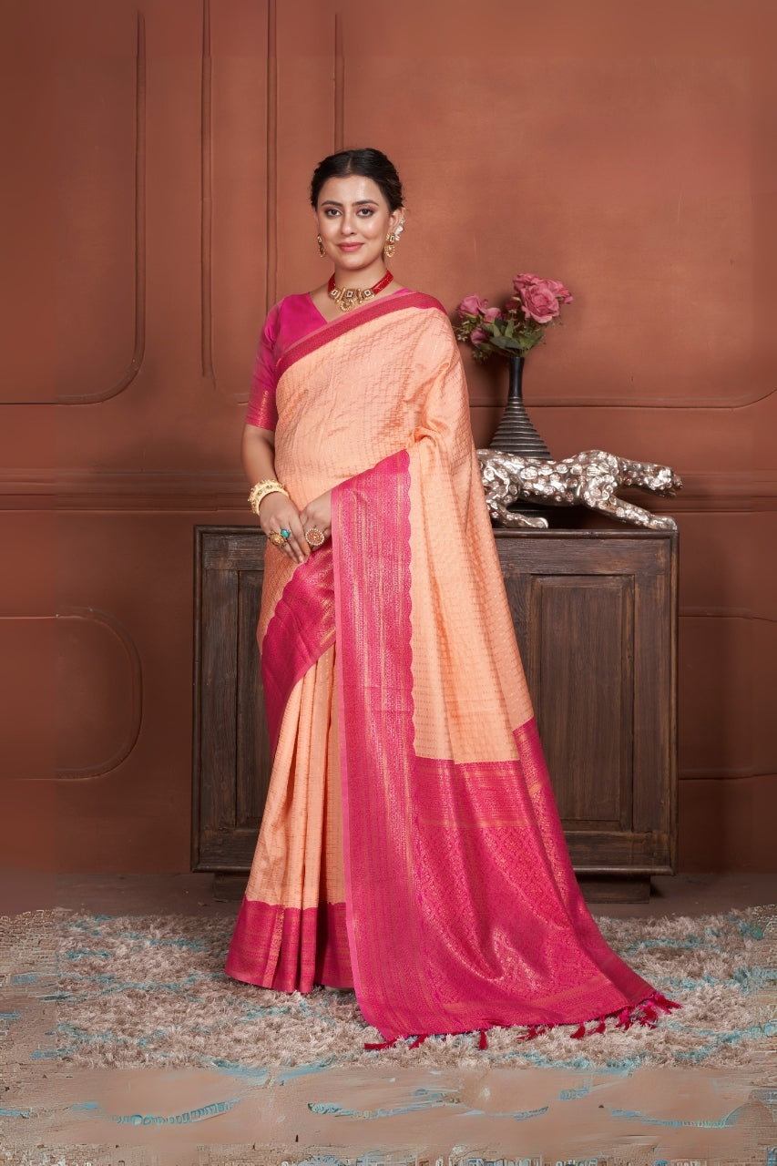 Janshi Silk Woven Kanjivaram Saree