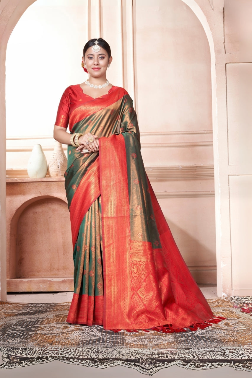Akanksha Silk Woven Kanjivaram Saree