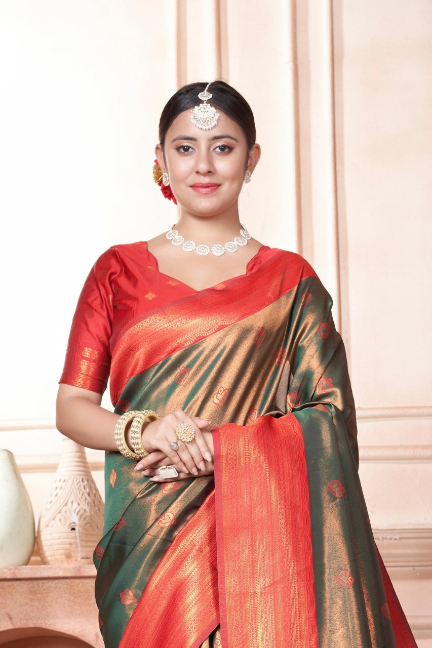 Akanksha Silk Woven Kanjivaram Saree