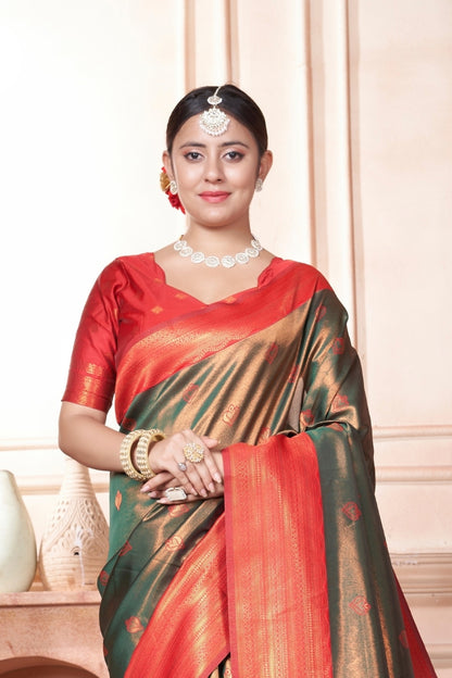 Akanksha Silk Woven Kanjivaram Saree