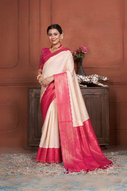 Janshi Silk Woven Kanjivaram Saree