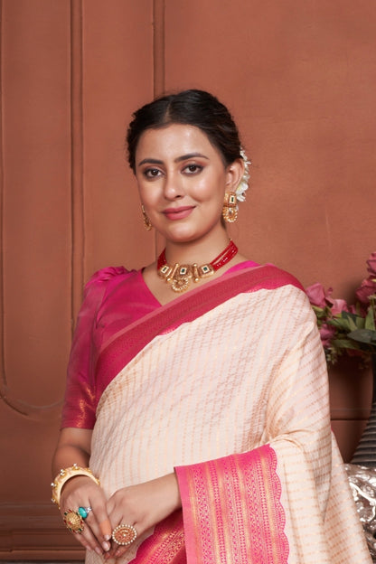 Janshi Silk Woven Kanjivaram Saree