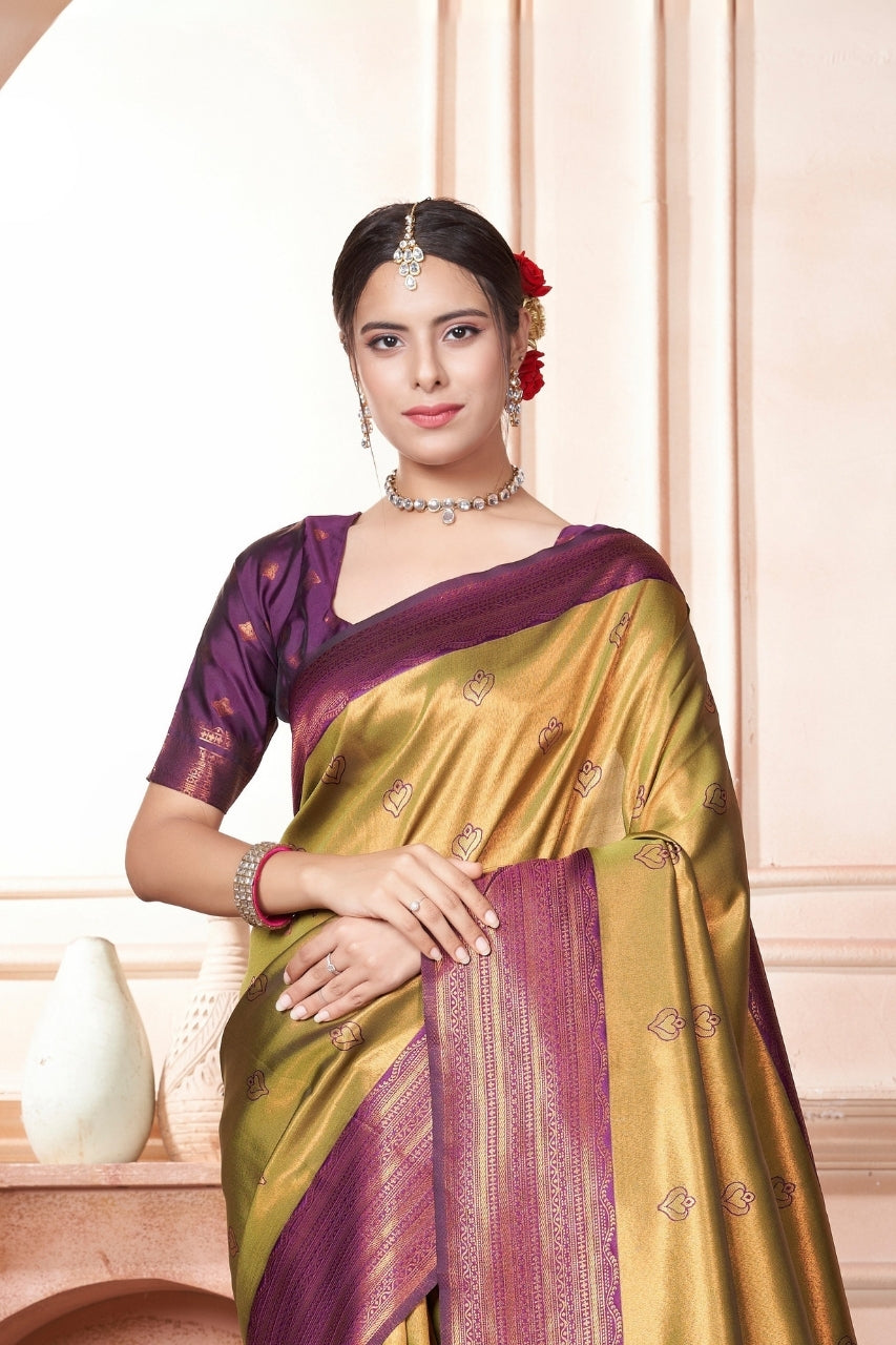 Akanksha Silk Woven Kanjivaram Saree
