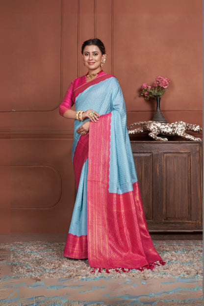 Janshi Silk Woven Kanjivaram Saree