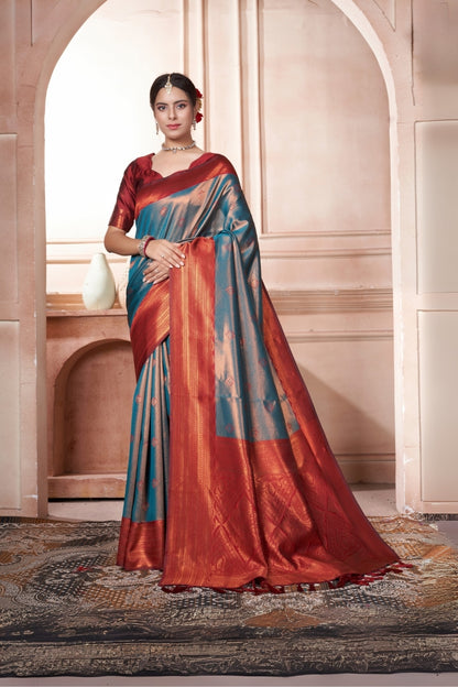Akanksha Silk Woven Kanjivaram Saree