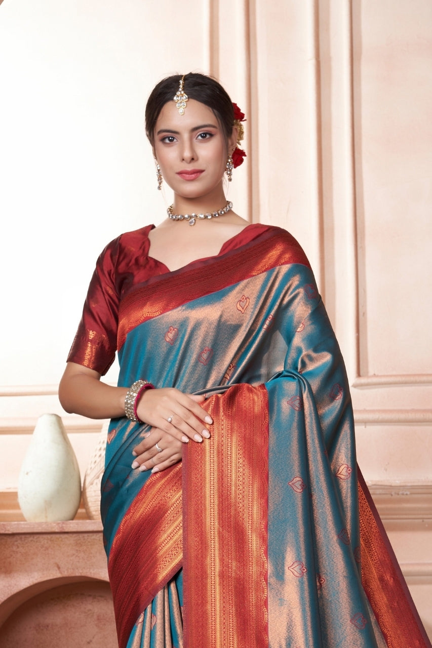 Akanksha Silk Woven Kanjivaram Saree