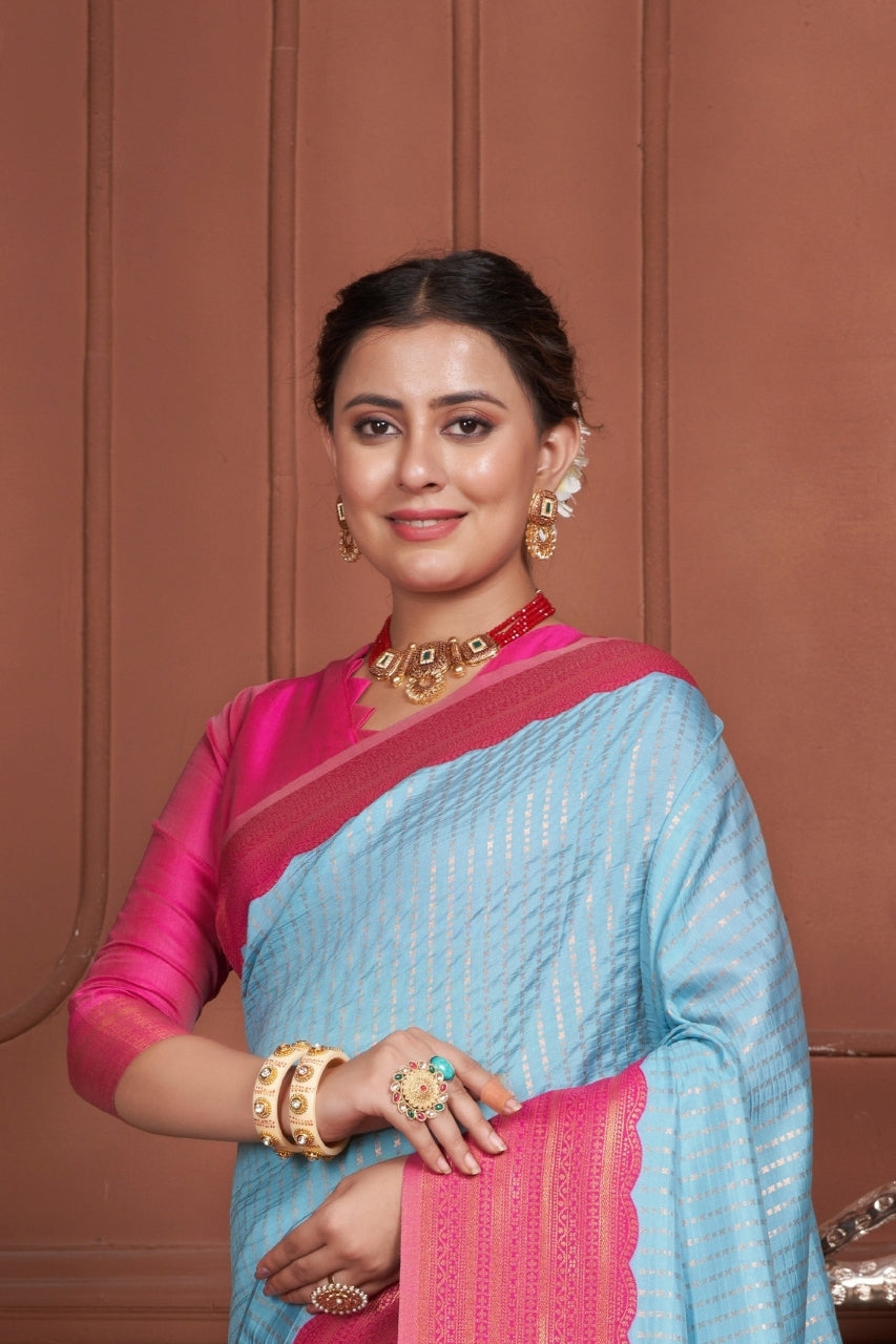 Janshi Silk Woven Kanjivaram Saree