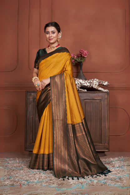 Janshi Silk Woven Kanjivaram Saree