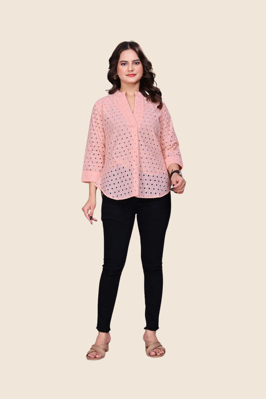 Mist Shiffli Cotton Shirt