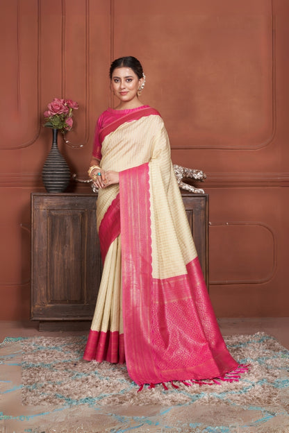 Janshi Silk Woven Kanjivaram Saree