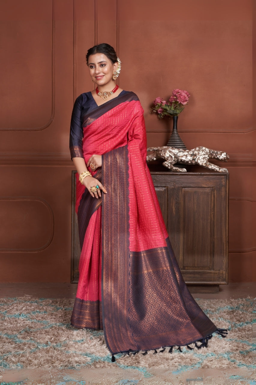 Janshi Silk Woven Kanjivaram Saree