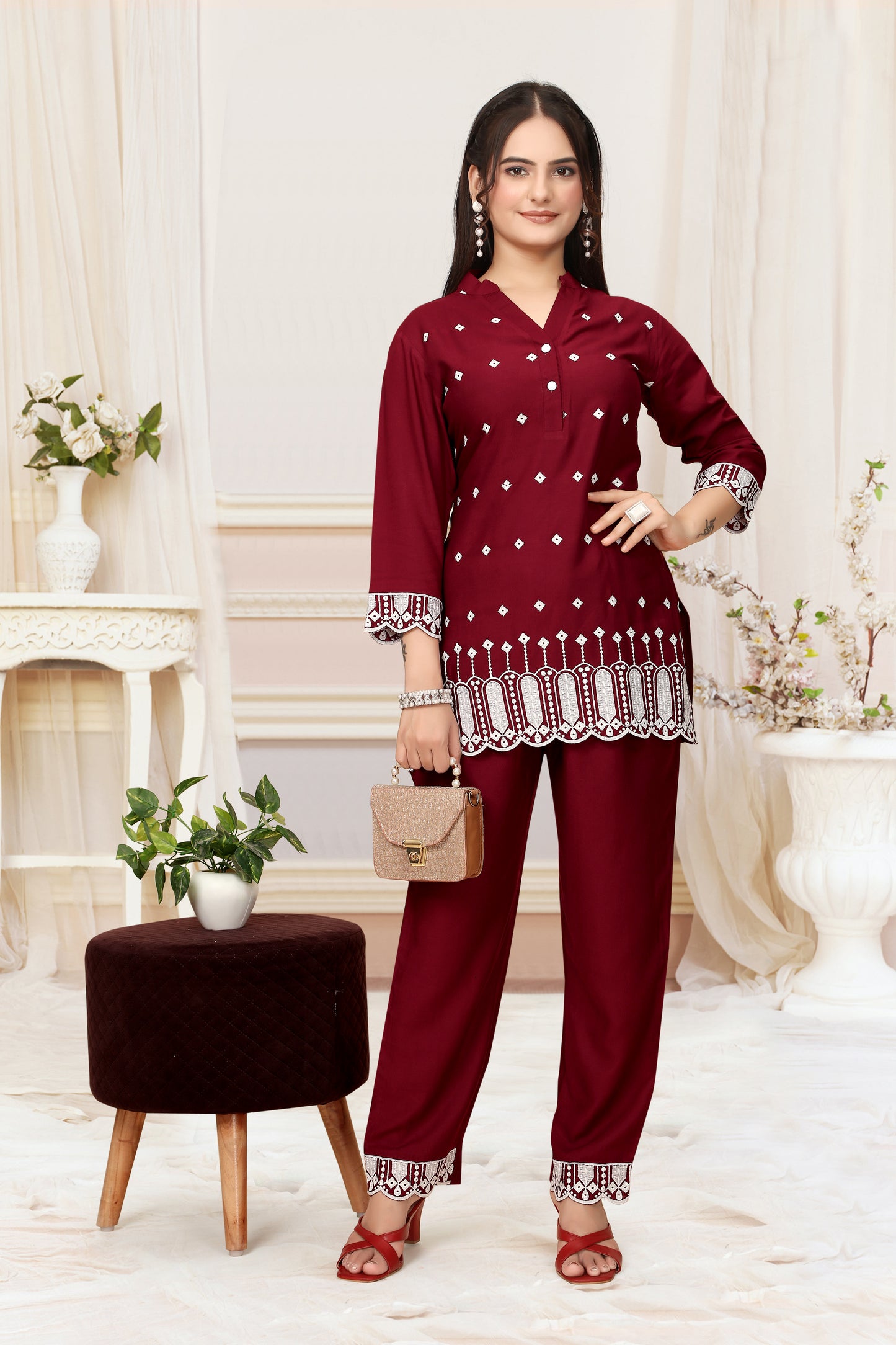Garnet Grace Two-Piece Shiffli Set