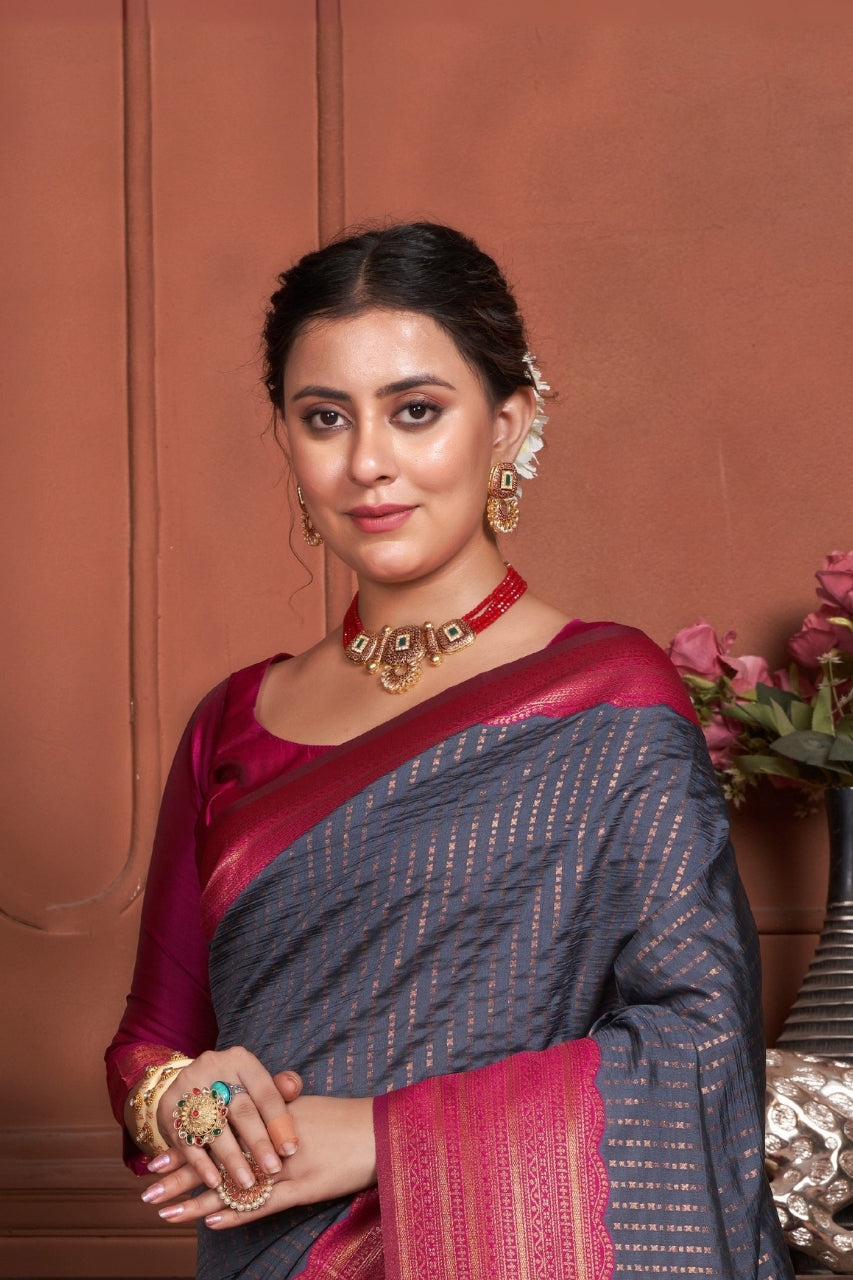 Janshi Silk Woven Kanjivaram Saree