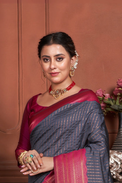 Janshi Silk Woven Kanjivaram Saree