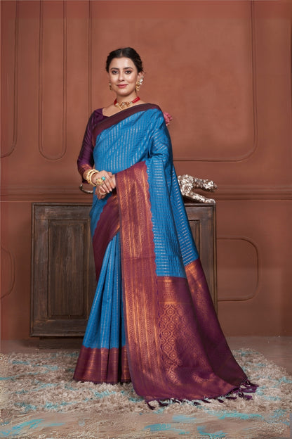 Janshi Silk Woven Kanjivaram Saree