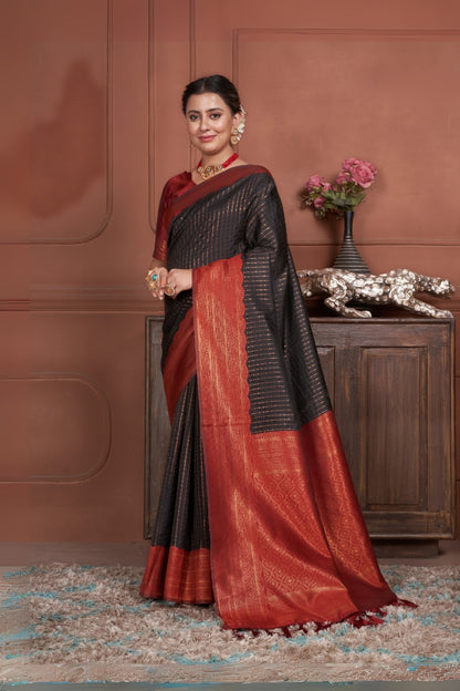 Janshi Silk Woven Kanjivaram Saree