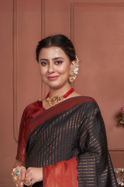 Janshi Silk Woven Kanjivaram Saree