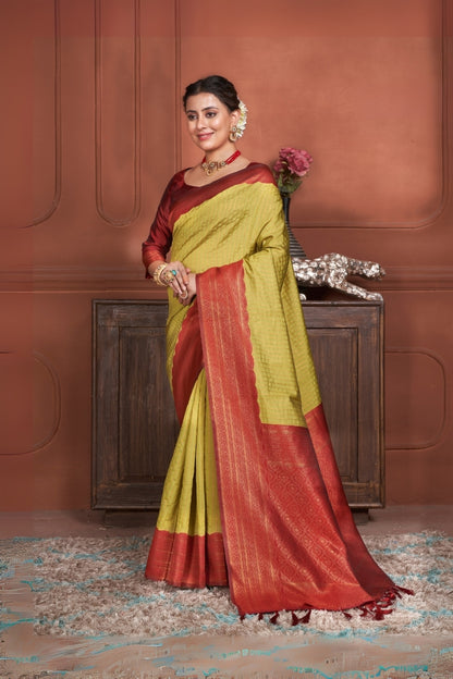 Janshi Silk Woven Kanjivaram Saree