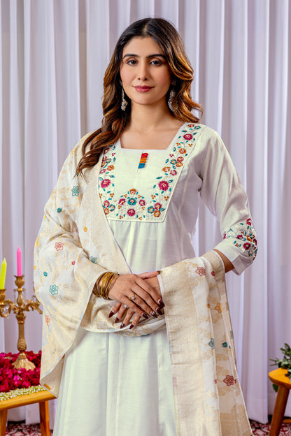 Elegant Kurti Plazo Dupatta Set