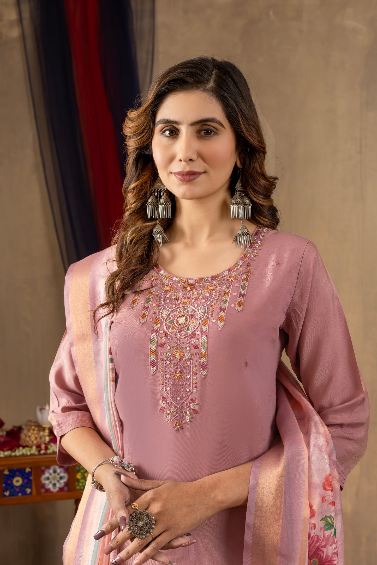 Radiant Charm Kurti Pant Dupatta Ensemble