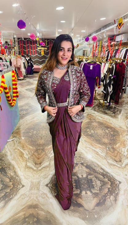 Varnika The Draped Power Look Saree With Koti