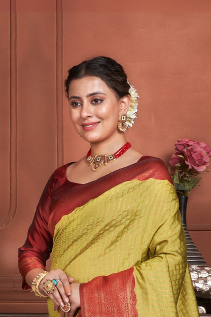Janshi Silk Woven Kanjivaram Saree