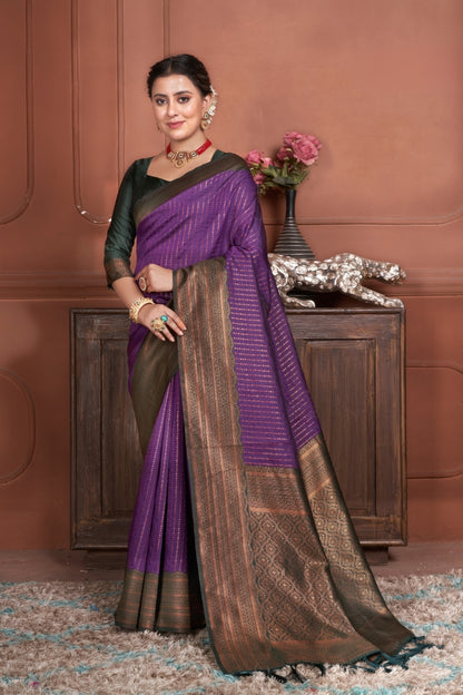 Janshi Silk Woven Kanjivaram Saree