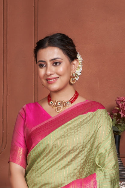 Janshi Silk Woven Kanjivaram Saree