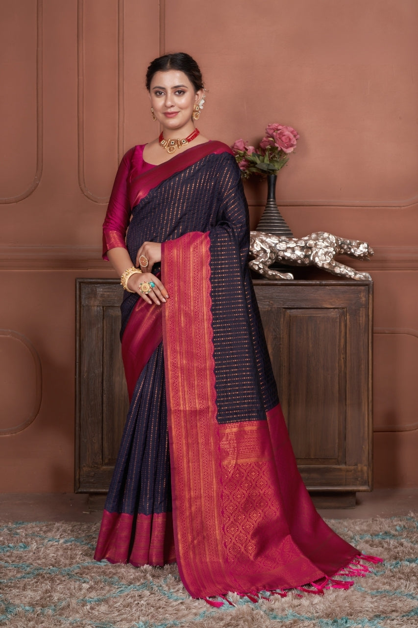 Janshi Silk Woven Kanjivaram Saree