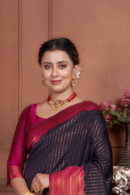 Janshi Silk Woven Kanjivaram Saree
