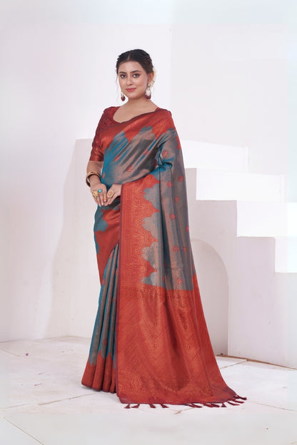 Komal Woven Silk Kanjivaram Saree