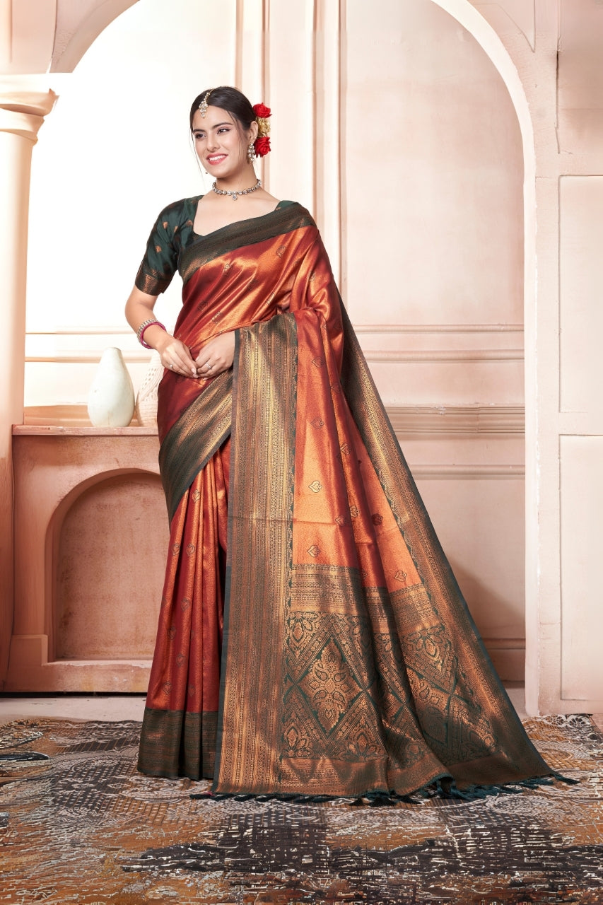 Akanksha Silk Woven Kanjivaram Saree