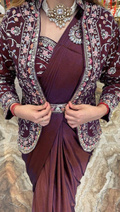 Varnika The Draped Power Look Saree With Koti
