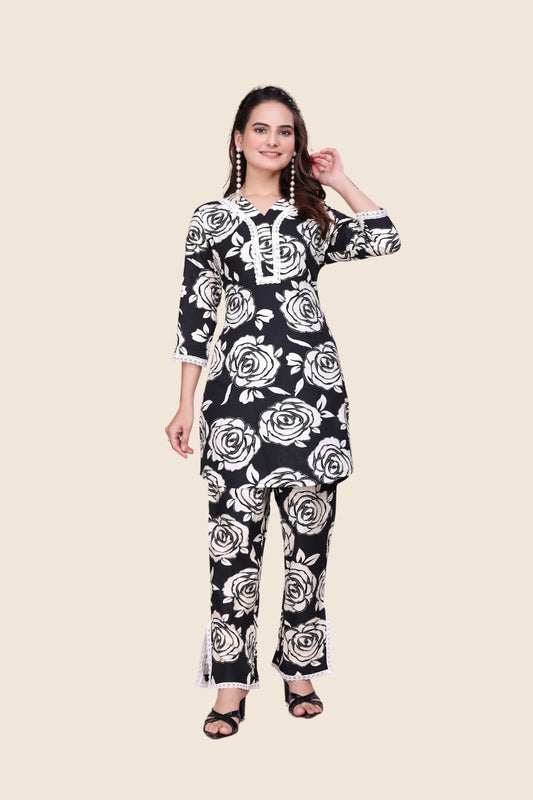 Noir Bloom Co-ords Set
