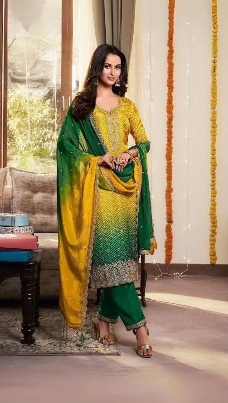 Sitara Embroidered Ombre Kurti with Festive Flair
