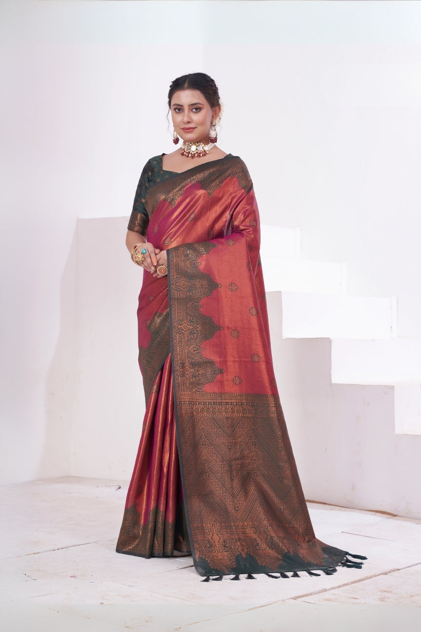Komal Woven Silk Kanjivaram Saree