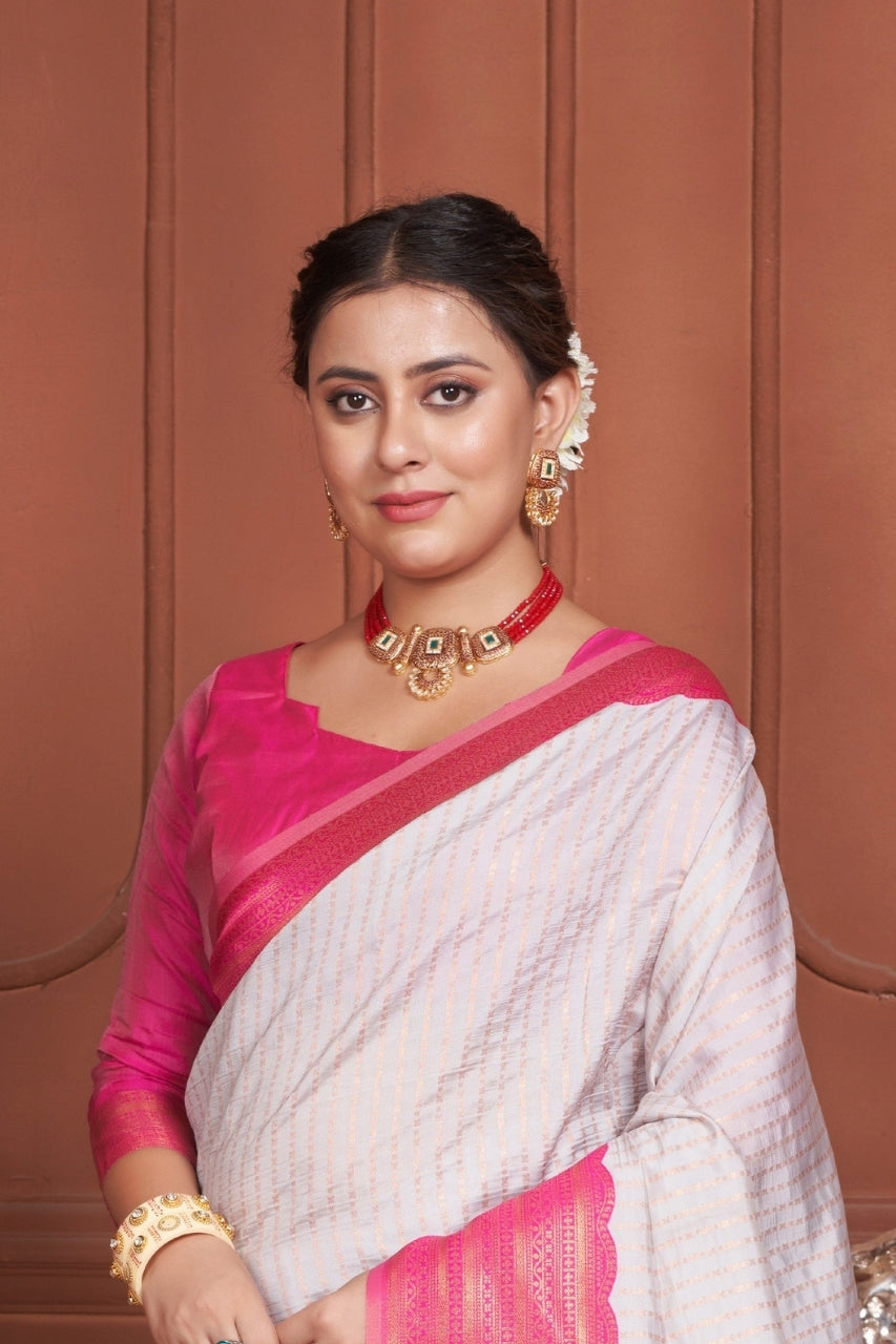 Janshi Silk Woven Kanjivaram Saree