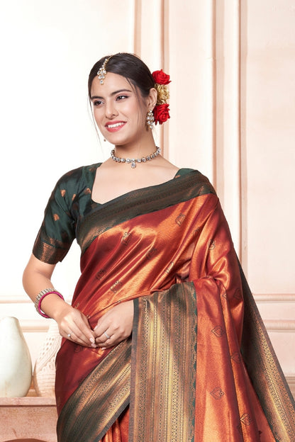Akanksha Silk Woven Kanjivaram Saree