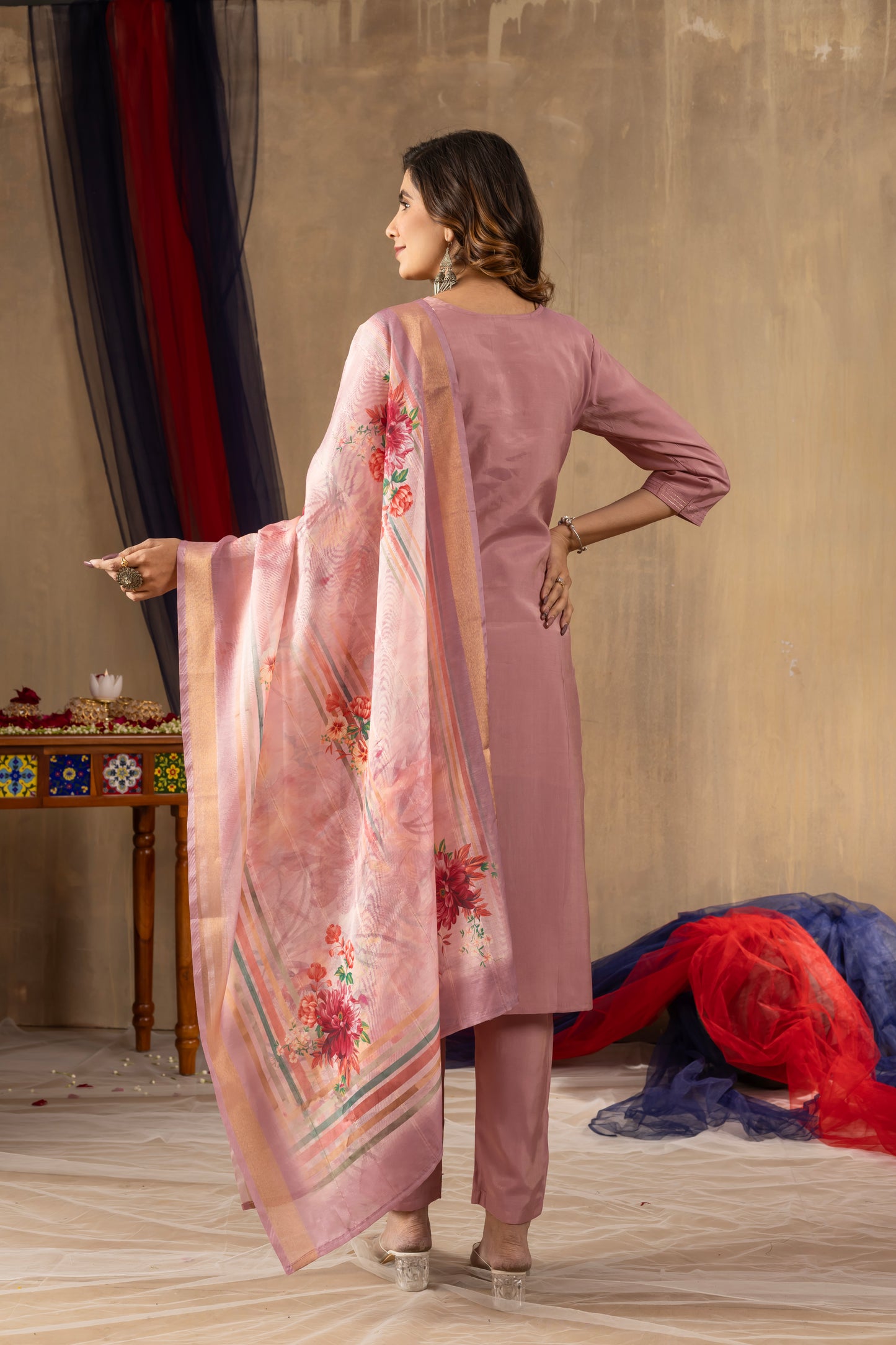 Radiant Charm Kurti Pant Dupatta Ensemble