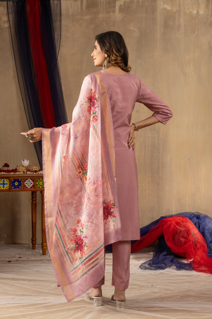 Radiant Charm Kurti Pant Dupatta Ensemble