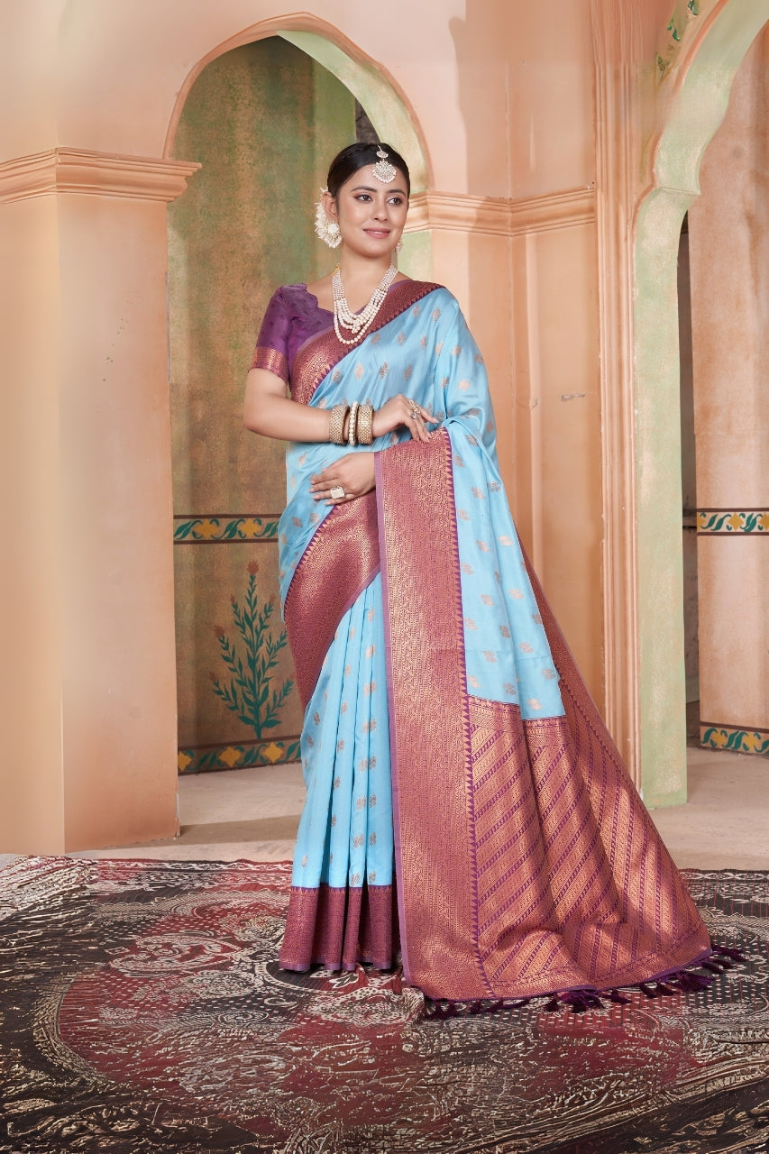 Kanana Silk Woven Kanjivaram saree