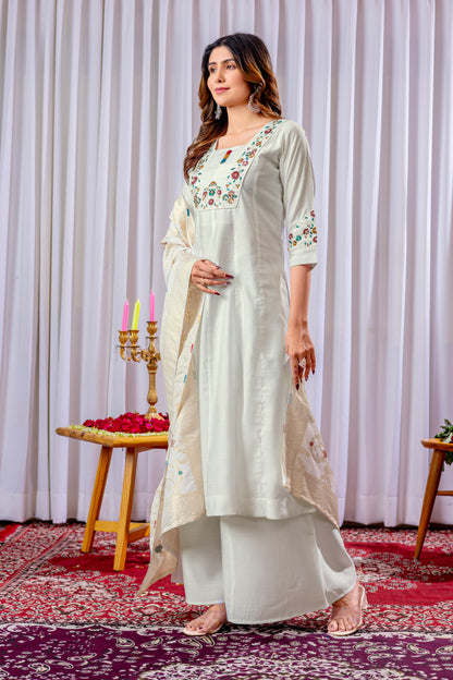 Elegant Kurti Plazo Dupatta Set