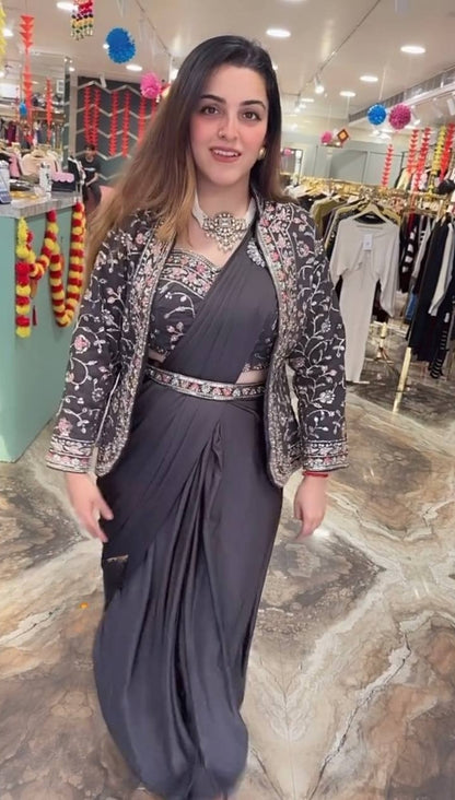 Varnika The Draped Power Look Saree With Koti